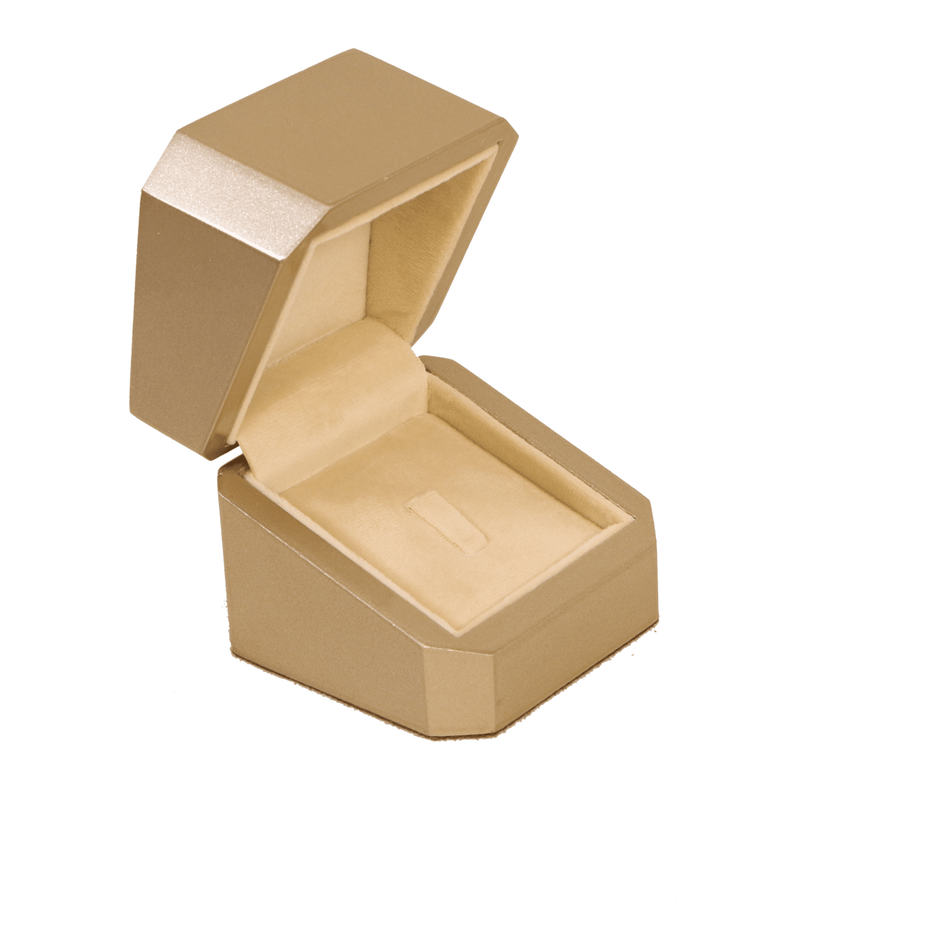 جعبه انگشتر طلا و جواهر لوکس چوبی رنگ بژ